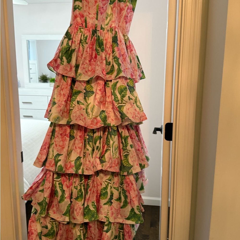 Jovani Floral Tiered Maxi Dress - Picture 7 of 8